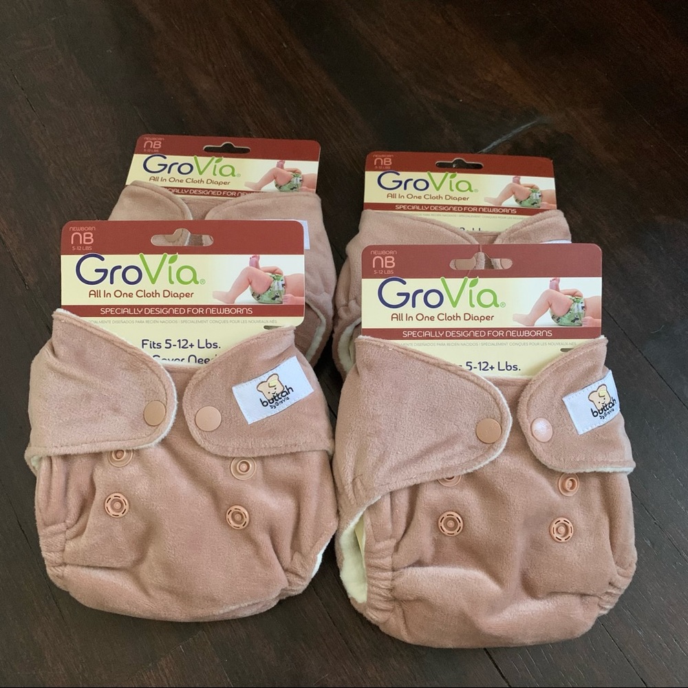 Brand New Grovia Newborn AIO Buttuh Cloth Diapers